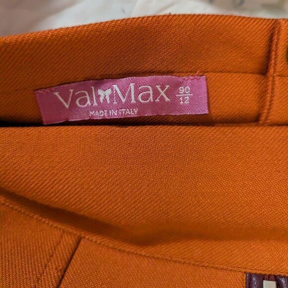 Valmax made in Italy orange & maroon skirt size 12 - Picture 2 of 9